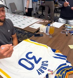 Stephen Curry "2x MVP" Signed Warriors Nike ADV Authentic Auto NBA 75 Jersey BAS