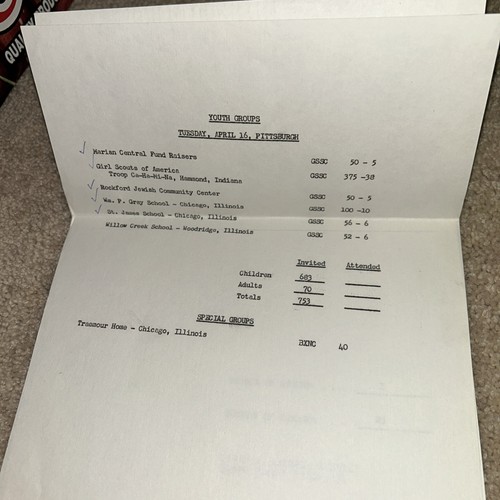 Apr 16 1974 CHICAGO CUBS Scorecard / PRESS & MEDIA Info vs PITTSBURGH PIRATES - Picture 10 of 11