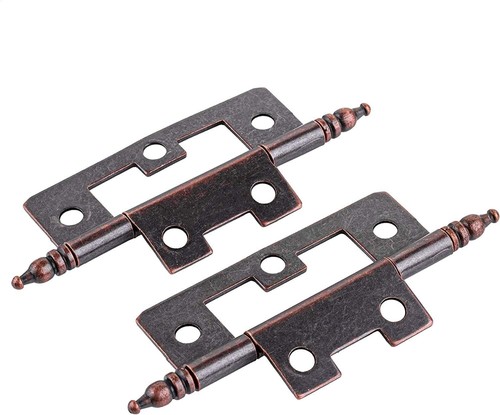 2-1/2" Antique Copper Non-Mortise Butt Hinge with Steeple - Picture 2 of 3