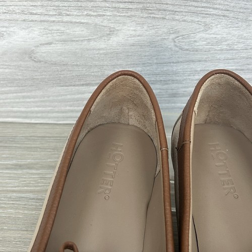 Zapatos sin cordones Hotter Bay talla 6 nuevos marrón crema cubierta de barco borla para mujer EXF - Imagen 6 de 10