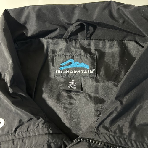 VTG Tri-Mountain Freshpoint Haul of Fame Jacket Mens Medium Windbreaker Black - Picture 3 of 17