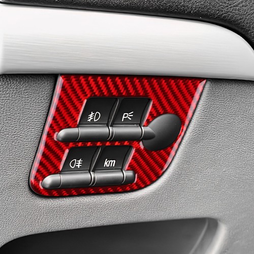For Alfa Romeo 159 2005-2023 Red Carbon Fiber Headlight Switch Trim Cover - Bild 5 von 9