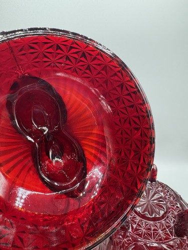 Federal Glas Georgian Love Birds Fuß bedeckt Schale Süßigkeiten Schmuck Amberiana - Bild 6 von 9