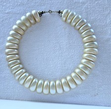 Vintage Large Faux Pearl Statement Choker.