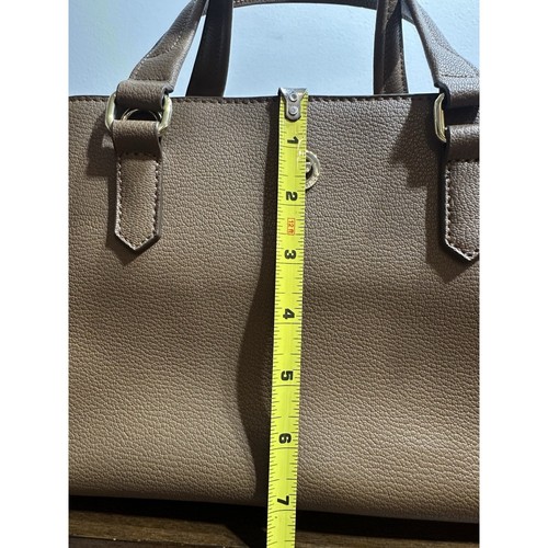 ORA DELPHINE SATCHEL PEBBLE LEATHER CAMEL TAN 12" X 7" SMALL Bag CLASSIC LUXURY - Picture 10 of 18