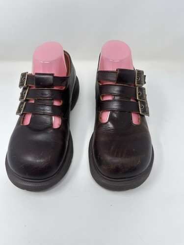 Dr Martens Air Cushion Women's Brown Leather Mary Jane Style Shoes size 6/8 - Picture 2 of 12