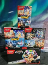 Pokemon TCG  2 Surging Sparks Booster Bundle Stellar Crown Bundle, Surprise Box