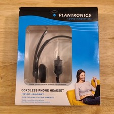 Plantronics M214C Cordless Phone Headset Noise Cancelling Microphone Black New