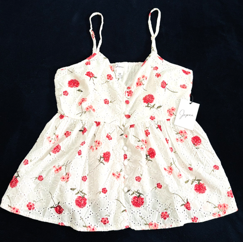 Top babydoll floreale con bottoni davanti blusa donna occhielli medi cottagecore Y2K - Foto 7 di 13