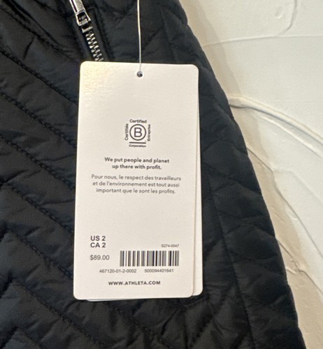 Athleta Après Ski Shorts Quilted Insulated Puffer Drawstring Black Size 2 NEW - Picture 6 of 10