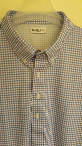 Collars And Co Original Polo Herren 3XL Gingham eleganter Kragen Golf Freizeit