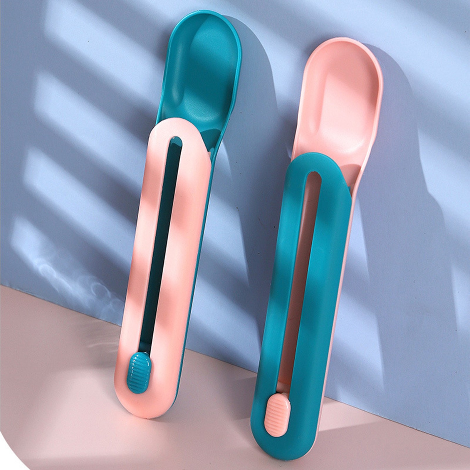Cat Strip Spoon Push Button Slot Ergonomic Cat Feeder Squeeze Spoon For Part.