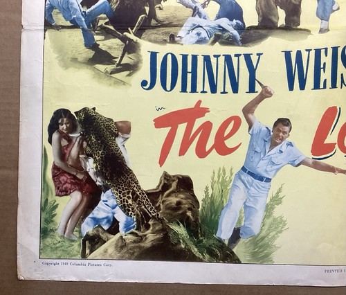 La tribu perdida ~ Media hoja original de Estados Unidos ~ Jungle Jim ~ Johnny Weissmuller ~ En muy buena condición - Imagen 4 de 21