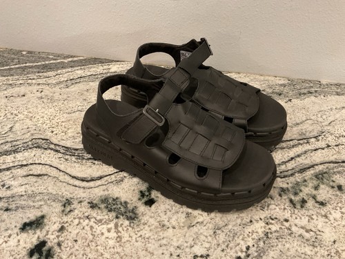 Scarpe sandali Sketchers neri in pelle jammers pescatore retro con cinturino 7 - Foto 4 di 8