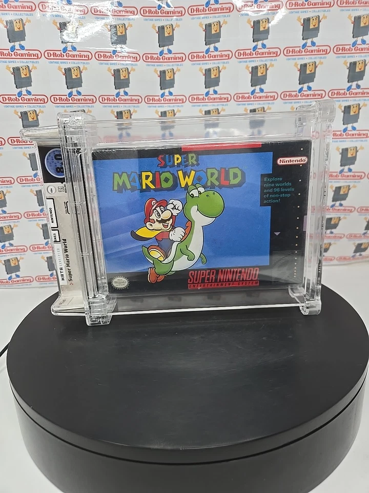 Super Mario World Nintendo SNES 1st Print Black Label Sealed VGA WATA CGC PSA - Image 3 of 4