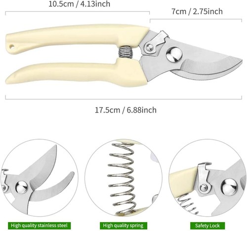 Premium garden shears, pruning scissors gardening tools, pruners for flower, ... - Picture 5 of 9
