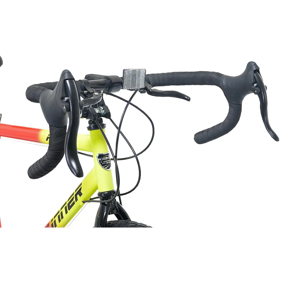 Men's 700c Dirt Runner Gravel Bike, 14-Speed , Red and Yellow - Image 4 of 4