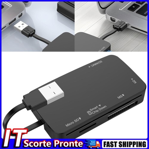 Lettore di schede USB 2.0 tutto in uno 6 in 1 Supporto da 480 Mbps Smart Card TF