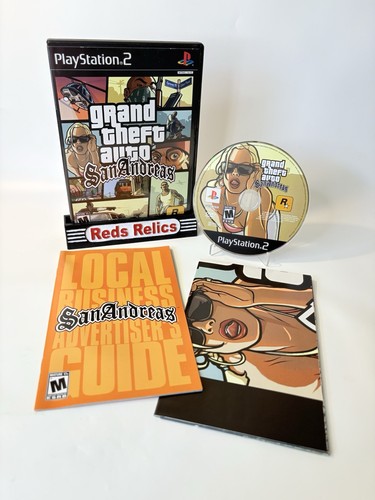 Grand Theft Auto: San Andreas (Sony PlayStation 2, 2004) Complete CIB Excellent