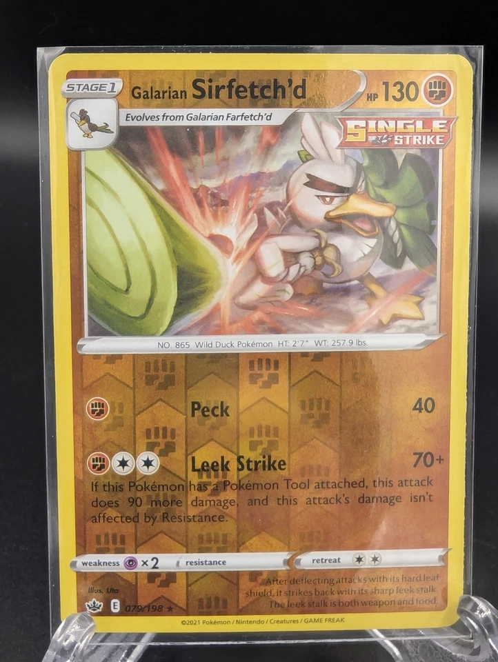 Galarian Sirfetch'd 079/198 Swsh06: Sword & Shield - Chilling Reign Reverse Holo - Image 2 of 3