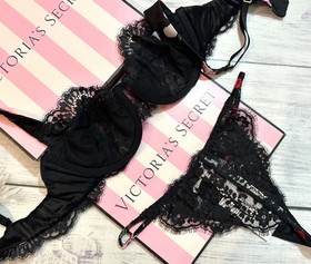 Victoria's Secret ATELIER Silk Lace Trim Lightly Lined Balconette Bra Set Roses