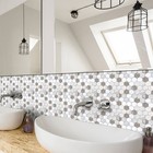 10pcs Imitation Marmor PVC Aufkleber Fliesen Tapete für Wohnzimmer Wandfliesen