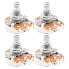 Alpha 4Pcs Full Metric Linear Taper B250K Split Shaft Pots Guitar Potentiometers
