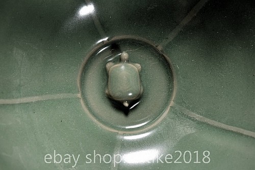 6.8" Old Chinese Song Longquan Kiln Porcelain Dynasty Palace Turtle Tea Bowl - Picture 8 of 9