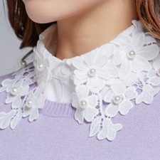 Hollow Lace Fake Collars - Detachable Faux Collar Women Fashion Accessories 1pc