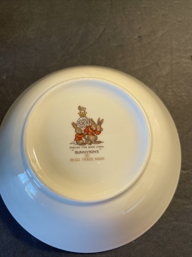 Juego de 5 piezas Royal Doulton Bunnykins: taza de doble asa, cuencos, plato, taza usada en excelente estado - Imagen 20 de 22