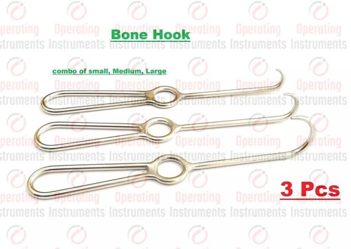 Bone Hook Small Medium Large Stainless Steel Orthopedic Surgical Instruments - Picture 2 of 4