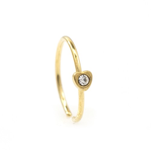 20g biegsame Nasenpiercings Herz Design Zirkonia Stein Nasenpiercings - Bild 9 von 36