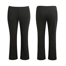 2 PACK GIRLS PULL UP SCHOOL TROUSER FINELY RIBBED ELASTICATED WAIST STRETCH PANT