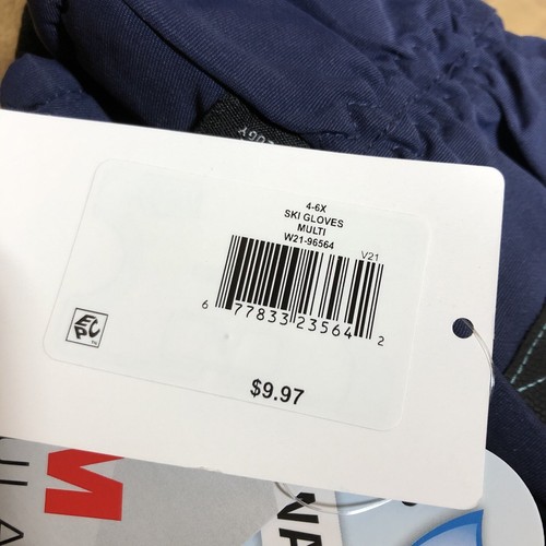 3M Girls Ski Gloves Waterproof Blue/Navy Color Size 4-6x Brand New - Picture 3 of 3