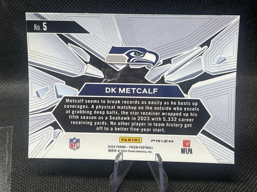 2024 Panini Prizm Green Prizm Break #5 DK Mercalf Seahawks - Picture 2 of 2