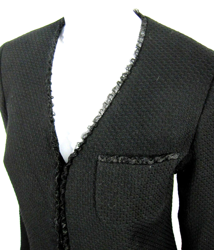 DANA BUCHMAN 2 Piece SUIT DRESS & JACKET SIZE 2 BLACK - Picture 3 of 12