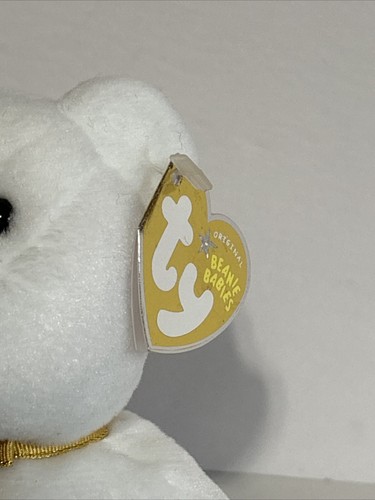 TY Beanie Baby Holy Father Bear Gold Hang Tag 8.5" Plush - Picture 3 of 5