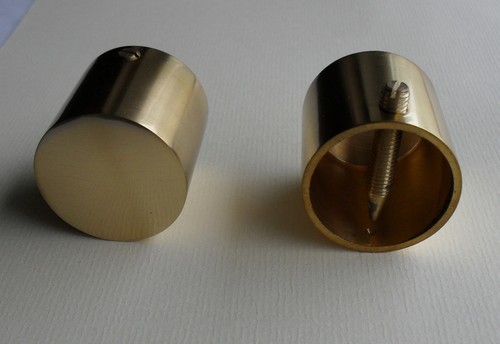 Messing Seilendkappe 30 / 40 mm poliert goldfarbig Abschlusskappe Handlaufseile - Bild 3 von 4