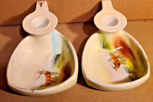 ROYAL BAYREUTH  CANDLE HOLDERS   ELK  PICTURED - Bild 1 von 11