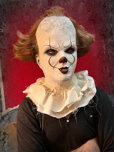 PENNYWISE Stephen King latex MASK clown IT cosplay Halloween HORROR MASCARA prop - Picture 5 of 24