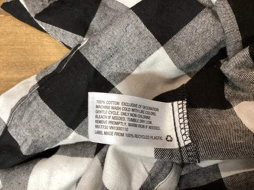 Neu mit Etikett Wondershop Damen 4X Pyjama Set Oberteil & Hose Shirt schwarz weiß Büffel Karo - Bild 15 von 15