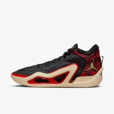 New Nike Jordan Tatum 1 Zoo Sneakers - Black/ University Red (DX6734-001)