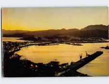 Postcard Panoramic View Of Harbor In Night Ceuta Spain