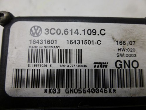 VW Passat 3C B6 2.0TDI ABS Block Hydraulikblock 3C0614109C - Picture 4 of 7