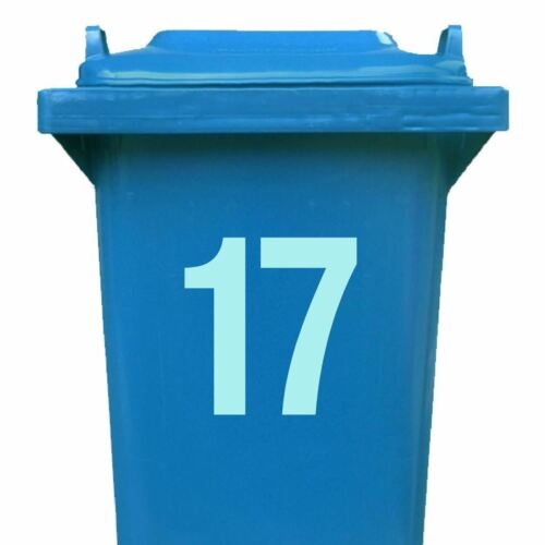 2 x House Number Stickers for Wheelie Bin (Available in Black or White Gloss) - Imagen 4 de 4