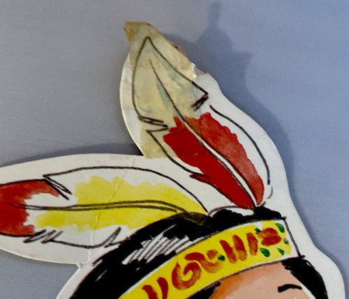 4 Vtg Large Thanksgiving Die Cut Decorations Indian, Turkey Pilgrims - Two-Sided - Bild 6 von 9