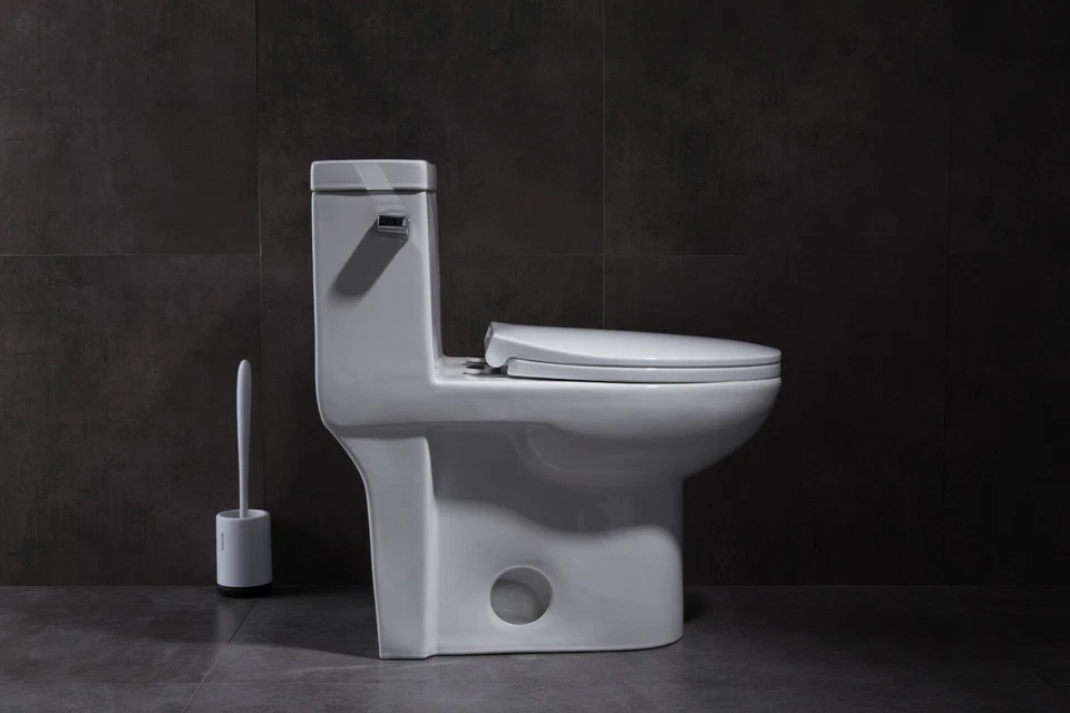 Inodoro alargado de una pieza Fiore 33292 con asiento de cierre suave, altura ADA Comfort Foto 4 de 4