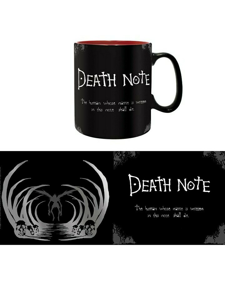 Mug Death Note manga tasses en céramique noire de 460 ml pour petit déjeuner otaku