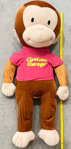 Vintage GIANT 48” Curious George Plush KellyToy Universal Studios Stuffed Monkey
