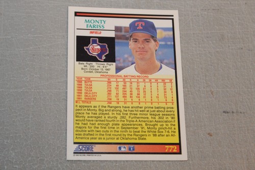 1992 Score Baseball Card Card Complete Finish Fill Your List Set U-Pick #700-893 - Picture 150 of 278